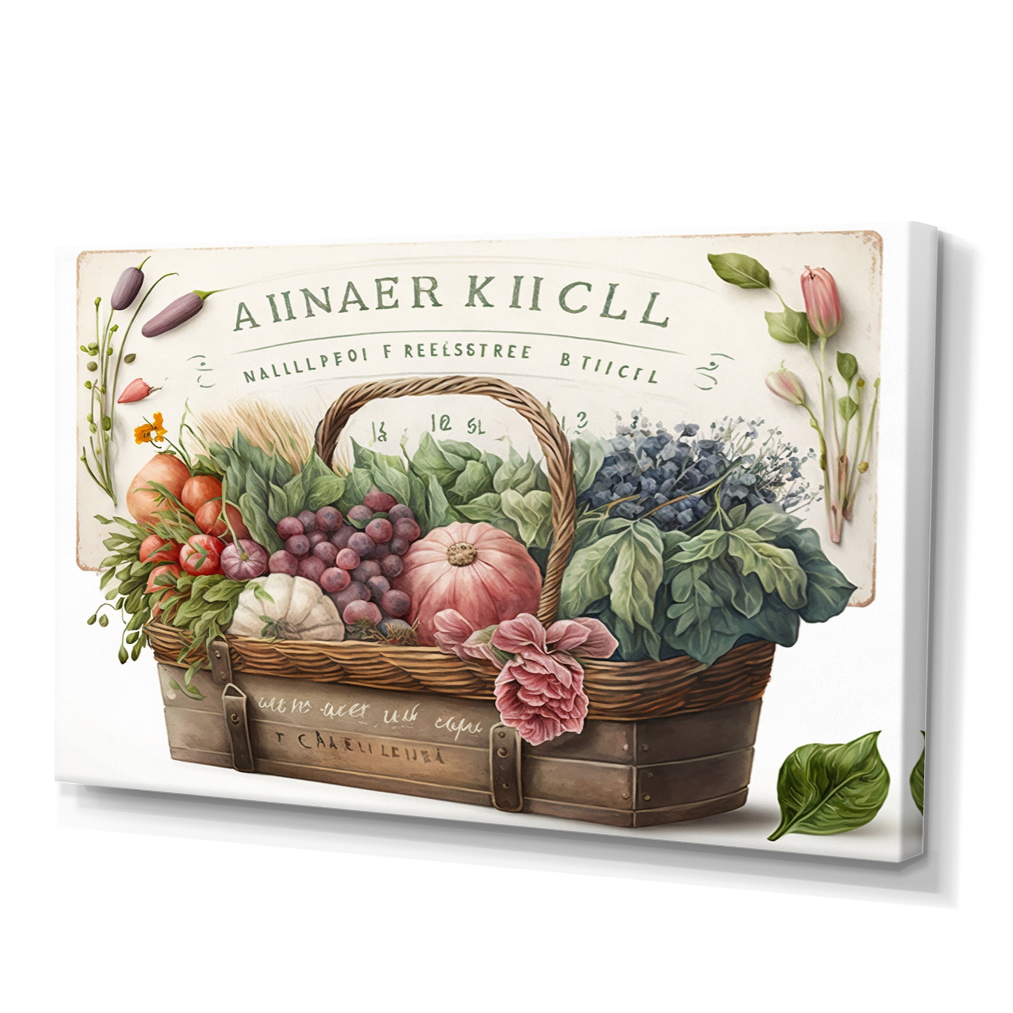 Designart Fruit In Basket III Canvas Wall Art