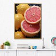 thumbnail image 1 of Designart "Fruit Zesty Grapefruit painting" Farmhouse Floater Framed Canvas Print, 1 of 7