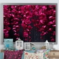 thumbnail image 1 of Designart "Fuchsia Flowers Cascade in Pink and Black" Floral Framed Wall Art Decor - Traditional Pink Fuschia Bedroom Framed Canvas Wall Art, 1 of 6