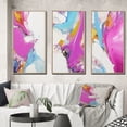 thumbnail image 1 of Designart "Fuchsia & Sky Fluid Dream III" Abstract Framed Wall Art Set Of 3 - Purple Abstract Frame Gallery Wall Set For Home Decor, 1 of 7
