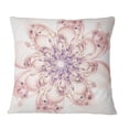 thumbnail image 1 of Designart Full Bloom Fractal Flower in Pink - Flower Throw Pillow - 18x18, 1 of 1
