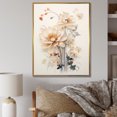 thumbnail image 1 of Designart "Full Bloom Of Beige Floral Beauty V" Plants Floater Framed Canvas Prints, 1 of 5