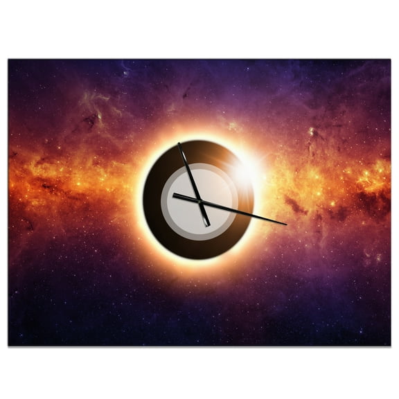 Designart 'Full Eclipse View' Modern wall clock