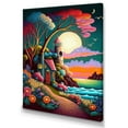 thumbnail image 1 of Designart Full Moon In Modern Vector Style II Canvas Wall Art, 1 of 5