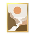 thumbnail image 1 of Designart 'Full Moon In Terracotta Tones Mountains' Modern Framed Art Print, 1 of 4