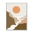 thumbnail image 1 of Designart 'Full Moon In Terracotta Tones Mountains' Modern Framed Canvas Wall Art Print, 1 of 5