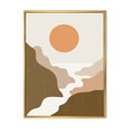 thumbnail image 1 of Designart 'Full Moon In Terracotta Tones Mountains' Modern Framed Canvas Wall Art Print, 1 of 5