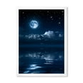 thumbnail image 1 of Designart 'Full Moon Night in Cloudy Sky I' Nautical & Coastal Framed Art Print, 1 of 4