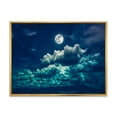 thumbnail image 1 of Designart 'Full Moon Night in Cloudy Sky II' Nautical & Coastal Framed Canvas Wall Art Print, 1 of 5