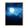 thumbnail image 1 of Designart 'Full Moon Night in Cloudy Sky III' Nautical & Coastal Framed Canvas Wall Art Print, 1 of 5
