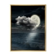 thumbnail image 1 of Designart 'Full Moon Night in Cloudy Sky VI' Nautical & Coastal Framed Canvas Wall Art Print, 1 of 5