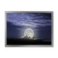 thumbnail image 1 of Designart 'Full Moon Rising In A Cloudy Night Sky' Nautical & Coastal Framed Art Print, 1 of 4