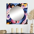 thumbnail image 1 of Designart "Funky Pattern With Multicolor Geometric Lines" 0 Square Mirror Wall Decor Modern - Large Multicolor Square Bathroom Mirror - Square Printed Wall Mirror Art, 1 of 5