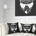thumbnail image 1 of Designart Funny Dog with Black Glasses - Animal Throw Pillow - 18x18, 1 of 5