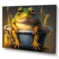 thumbnail image 1 of Designart Funny Frog Enjoying His Bath II Canvas Wall Art, 1 of 5