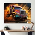 thumbnail image 1 of Designart "Furious Expressionist Monster Truck IV" Truck Canvas Prints, 1 of 7