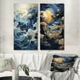 thumbnail image 1 of Designart "Furious Storm Over the Ocean I" Storms Wall Art Set Of 2 - White Landscapes Gallery Set For Office Decor, 1 of 7