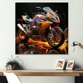 thumbnail image 1 of Designart "Furious Velocity On Two Wheels III" Motorcycle Canvas Prints, 1 of 7