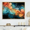 thumbnail image 1 of Designart "Fury In Lightning Alcohol Ink" Abstract Liquid Ink Floater Framed Canvas Art Print, 1 of 5