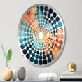 thumbnail image 1 of Designart "Fury in Lightning Alcohol Ink" Abstract Liquid Ink Radial Dot Round Wall Mirror - Abstract Oval Printed Decorative Mirror - Multiple Color Options, 1 of 1