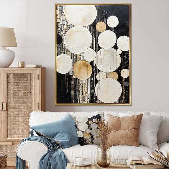 Designart " Fusion II" Abstract Collages Floater Framed Wall Decor