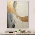 thumbnail image 1 of Designart "Fusion Of Gold And Beige Paint" Abstract Painting Canvas Prints, 1 of 7