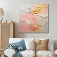 thumbnail image 1 of Designart "Fusion Of Gold And Pink Paint I" Abstract Painting Wall Art Prints, 1 of 7