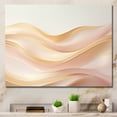 thumbnail image 1 of Designart "Fusion Of Gold And Pink Serene Waves I" Abstract Shapes Wall Art Prints, 1 of 7
