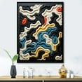 thumbnail image 1 of Designart "Fusion Of Multicolor Labyrinth I" Abstract Shapes Floater Framed Canvas Prints, 1 of 5