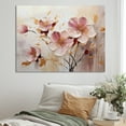 thumbnail image 1 of Designart "Fusion Of Pink, Beige, And Black Floral Waves" Abstract Shapes Wall Decor, 1 of 7