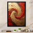 thumbnail image 1 of Designart "Fusion Spiral In Red And Gold" Abstract Spirals Picture Framed Canvas Art Print, 1 of 5