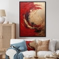 thumbnail image 1 of Designart "Fusion Spiral In Red And Gold I" Abstract Spirals Floater Framed Wall Art Prints, 1 of 5