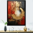 thumbnail image 1 of Designart "Fusion Spiral In Red And Gold II" Abstract Spirals Picture Framed Wall Art Living Room, 1 of 5