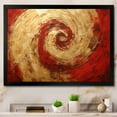 thumbnail image 1 of Designart "Fusion Spiral In Red And Gold III" Abstract Spirals Picture Framed Canvas Wall Art, 1 of 5