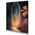 thumbnail image 1 of Designart Futristic Architecture With Flowers II Canvas Wall Art, 1 of 5