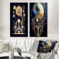thumbnail image 1 of Designart "Future Minimalism Awakening Geometry" Modern Geometric Wall Art Set Of 2 - Modern Gold Wall Decor Set Of 2, 1 of 6
