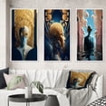 thumbnail image 1 of Designart "Future Minimalism Sci-Fi Woman Portrait" Woman Sci-Fi Framed Wall Art Set Of 3 - Pink Glam Frame Canvas Set For Living Room Decor, 1 of 6