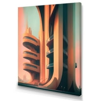 Designart Futuristic Architectural Building I Canvas Wall Art