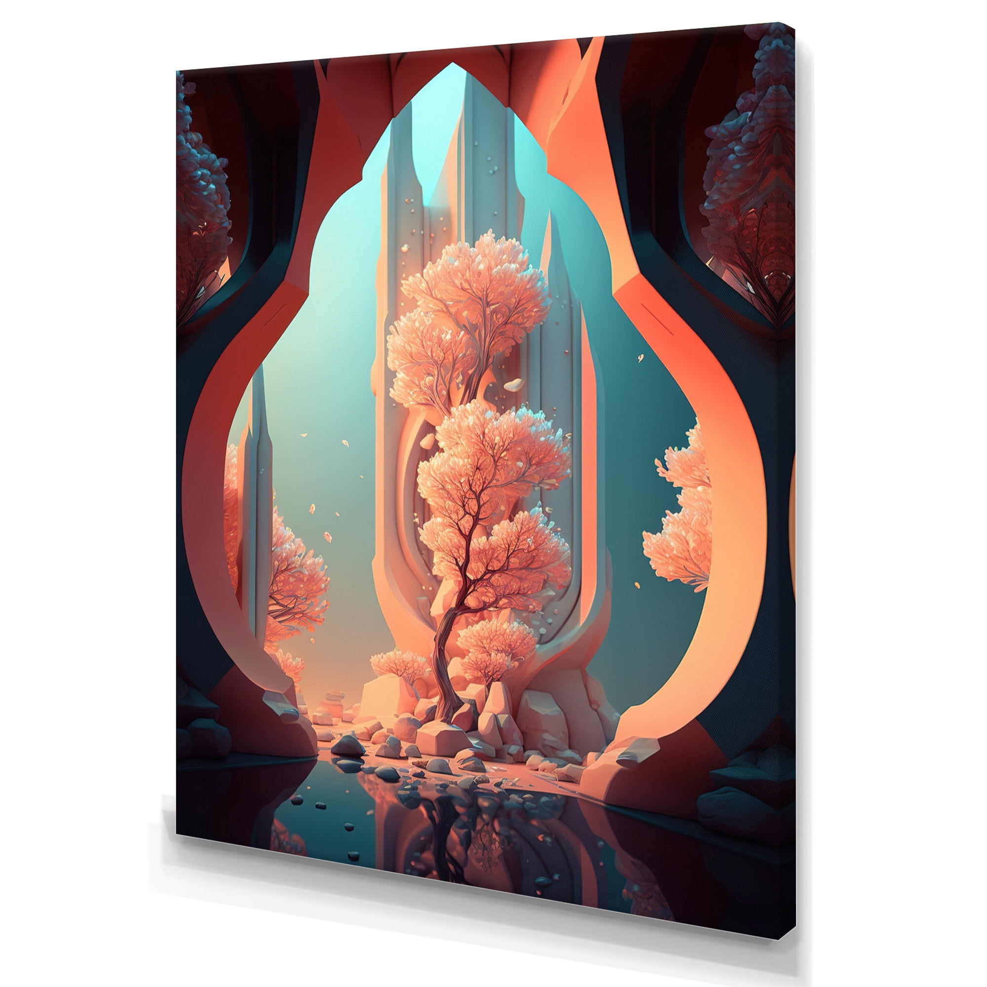 Designart Futuristic Architectural Building II Canvas Wall Art