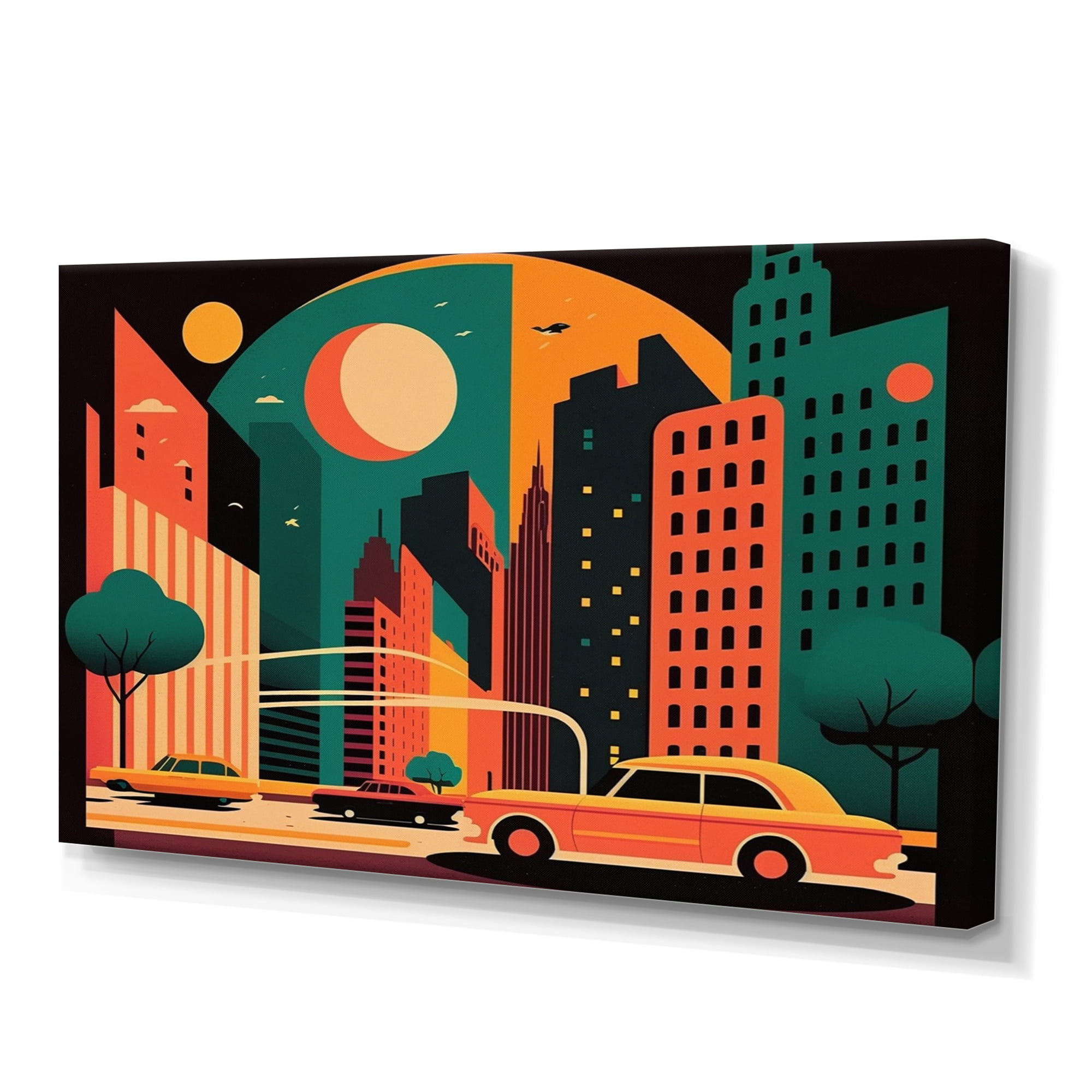 Designart Futuristic Cityscape I Canvas Wall Art
