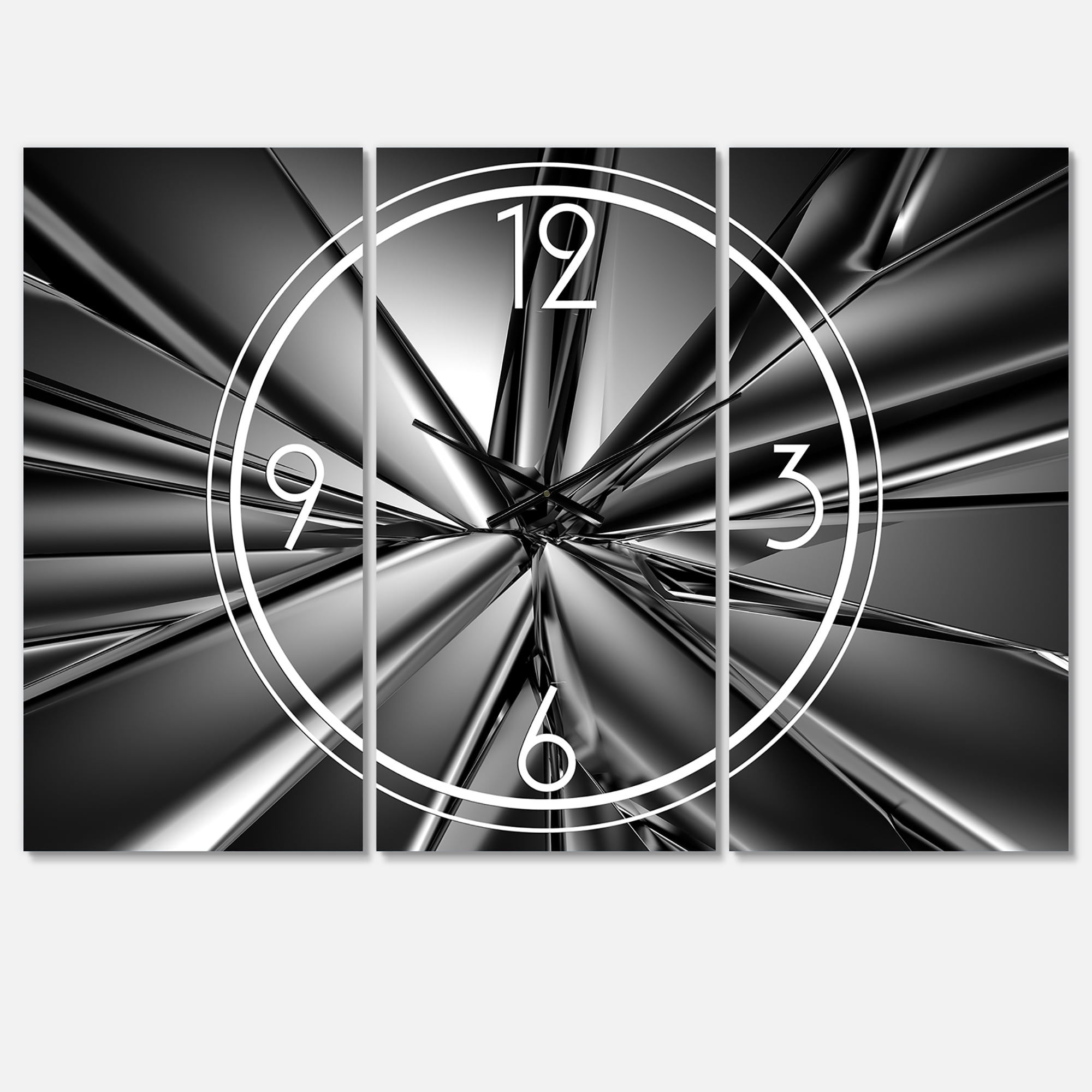 Designart 'Futuristic Crystal Background' Modern Wall Clock