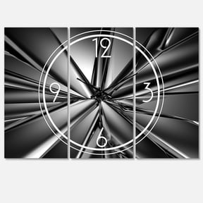 Designart 'Futuristic Crystal Background' Modern Wall Clock