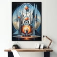 thumbnail image 1 of Designart "Futuristic Fusion Colorful Mid Century" Abstract Floater Framed Canvas Wall Art, 1 of 7