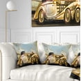 thumbnail image 1 of Designart Futuristic Gold Machine - Abstract Throw Pillow - 18x18, 1 of 5