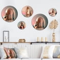 thumbnail image 1 of Designart "Futuristic Golden Globe Architecture I" City Metal Wall Art Set of 5 Piece, 1 of 5