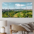 thumbnail image 1 of Designart "Futuristic Golf In Central Park Urban Recreation" Cityscapes Metal Wall Art Set, 1 of 5