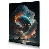 Designart Futuristic Landscape Clouds III Canvas Wall Art