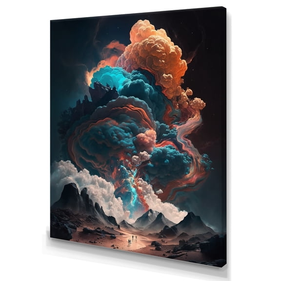 Designart Futuristic Landscape In Space V Canvas Wall Art