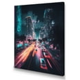 thumbnail image 1 of Designart Futuristic Miami Neon Art VI Canvas Wall Art, 1 of 5
