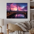 thumbnail image 1 of Designart "Futuristic Scenery of the Eiffel Tower in Paris II" Franch Metal Wall Art Prints, 1 of 1